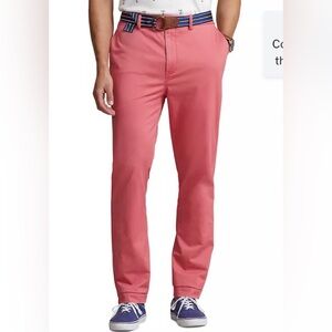 Nantucket Red Stretch Classic-Fit Chino Pants for Men by Ralph Lauren Polo Golf